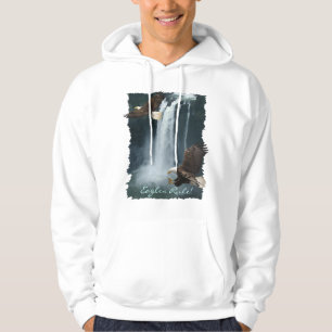 Bald Eagles & Water-fall Nature Scene Hoodie