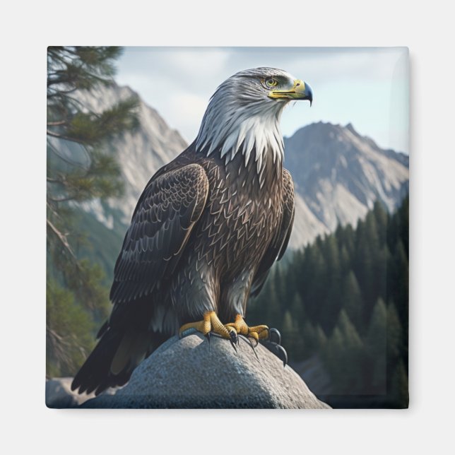 Bald Eagle's Wildlife: Aquila Bird of Prey, Erne Magnet (Front)