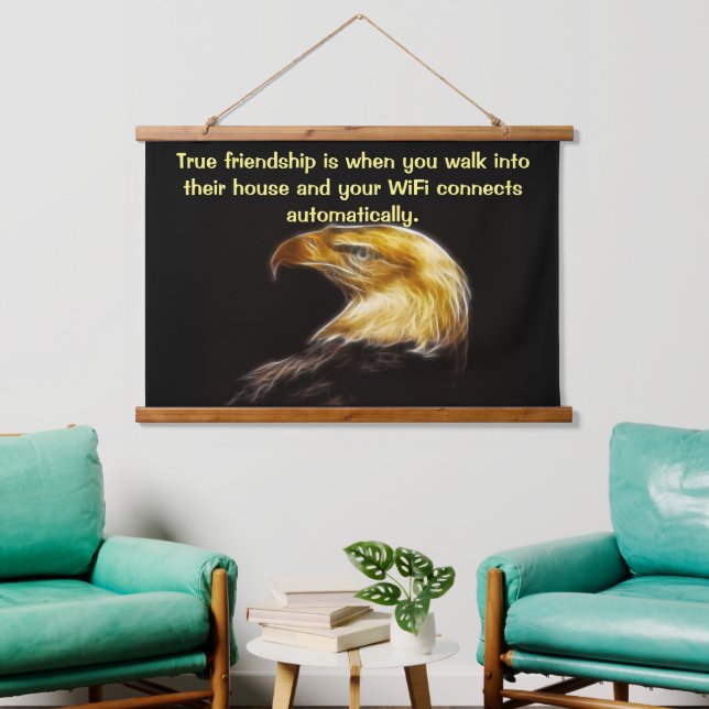 Bald Eagles with power   Hanging Tapestry (Living Room)