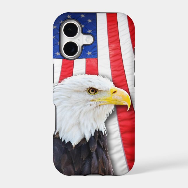 Bald eeagle and flag (Back)