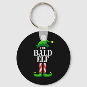 Bald Elf Matching Family Group Christmas Party Pyj Keychain