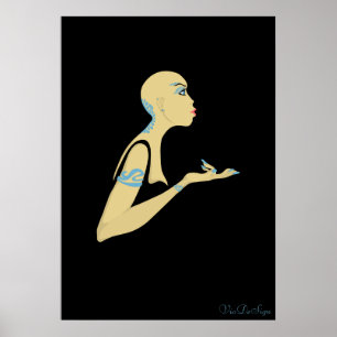 bald girl poster