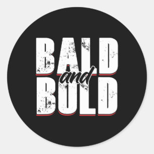 Bald Head Bald Bald Carrier Alopecia Bald Head Gif Classic Round Sticker