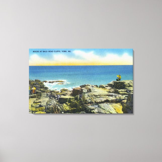 Bald Head Cliffs View of the Rocks and Surf Canvas Print (Front)