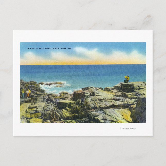 Bald Head Cliffs View of the Rocks and Surf Postcard (Front)