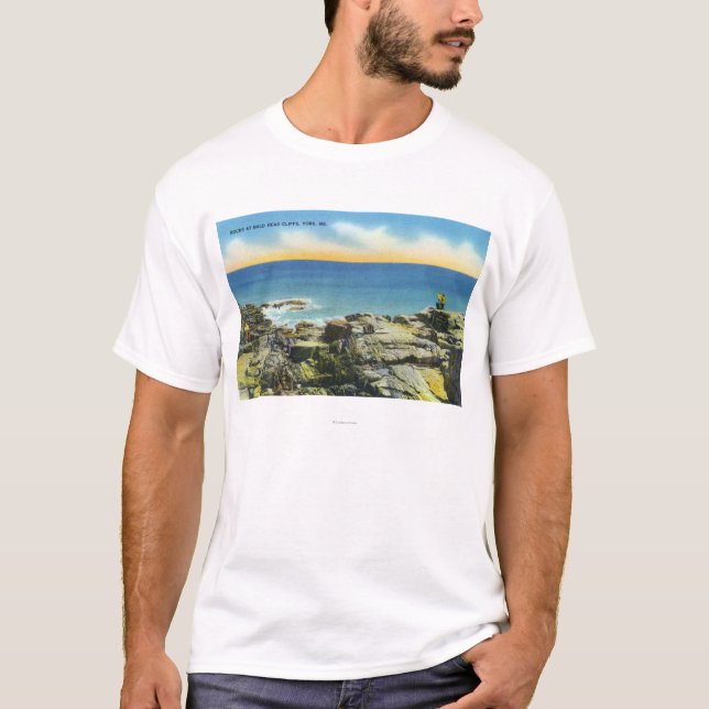Bald Head Cliffs View of the Rocks and Surf T-Shirt (Front)