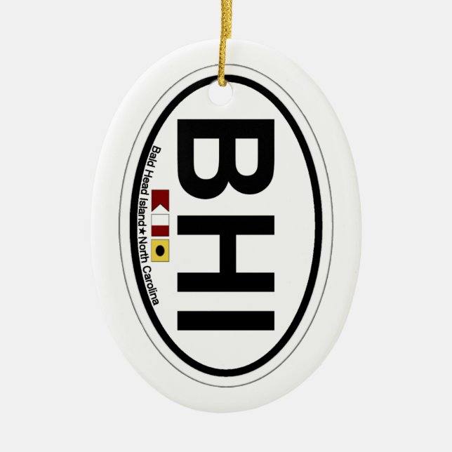 Bald Head Island. Ceramic Ornament (Front)