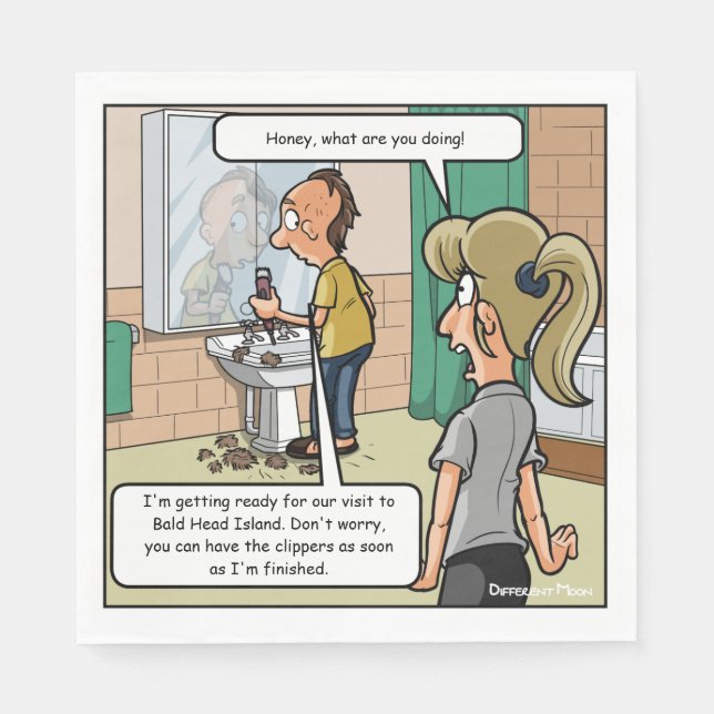 Bald Head Island Funny Party Napkins (Front)