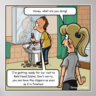 Bald Head Island Funny Poster