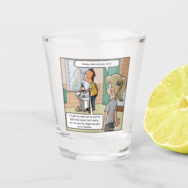 Bald Head Island Funny Shot Glass (Front)