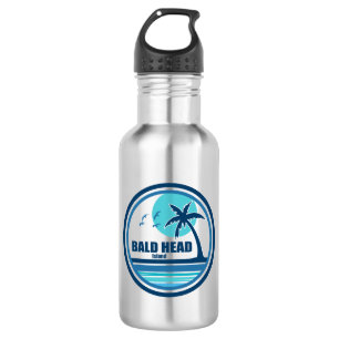 Bald Head Island North Carolina Palm Tree Birds 532 Ml Water Bottle