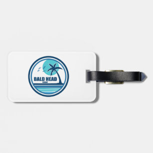 Bald Head Island North Carolina Palm Tree Birds Luggage Tag