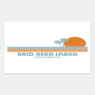 Bald Head Island North Carolina Sun Palm Trees Sticker