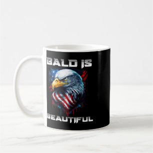 Bald Is Beautiful 4th Of July Independence Day Bal Coffee Mug