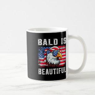 Bald Is Beautiful Funny Eagle Bandana Patriotic 4t Coffee Mug