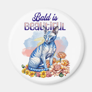 Bald is Beautiful Hairless Cat Magnet
