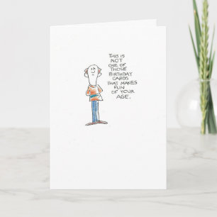 Bald man fun of age card