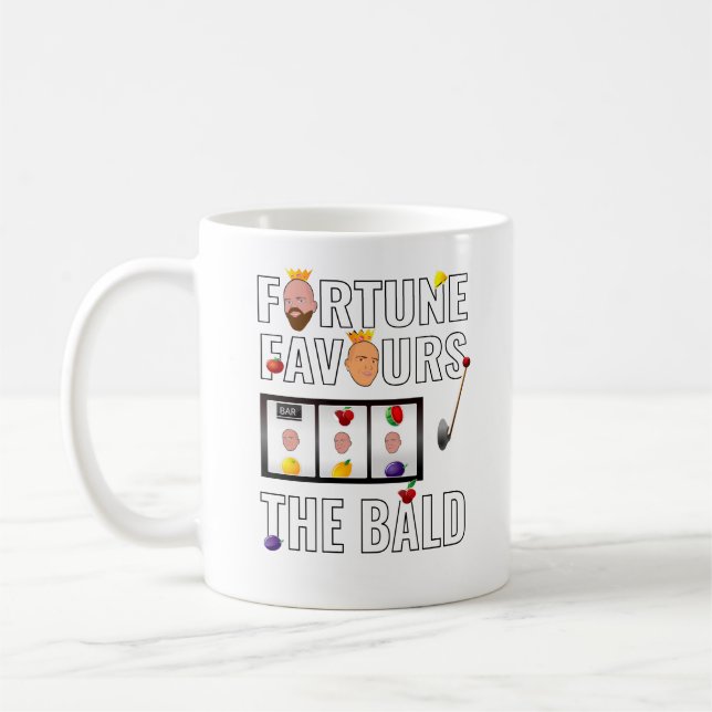 Bald man funny top funny bald joke gift bald and p coffee mug (Left)