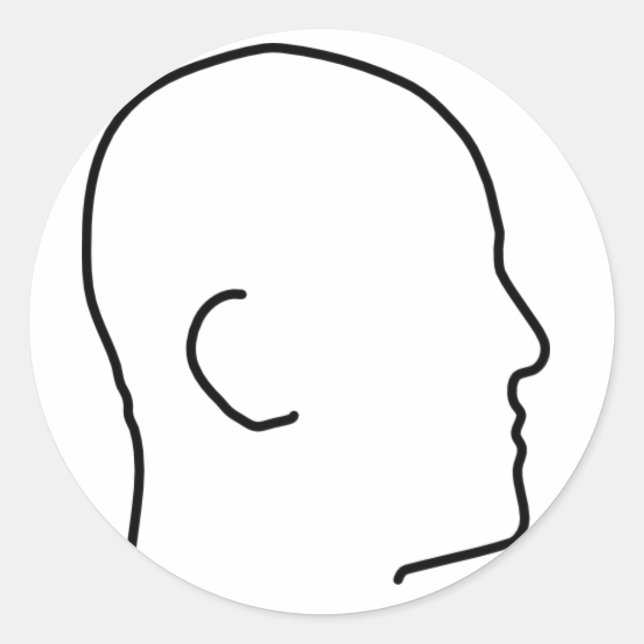 Bald Man(or Woman) Classic Round Sticker (Front)