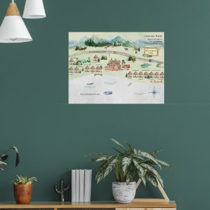 Bald Mountain Camps   Itinerary Map Poster
