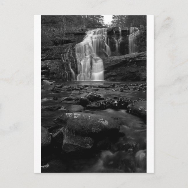 Bald River Falls bw.jpg Postcard (Front)