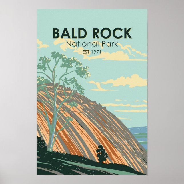 Bald Rock National Park Australia Vintage  Poster (Front)