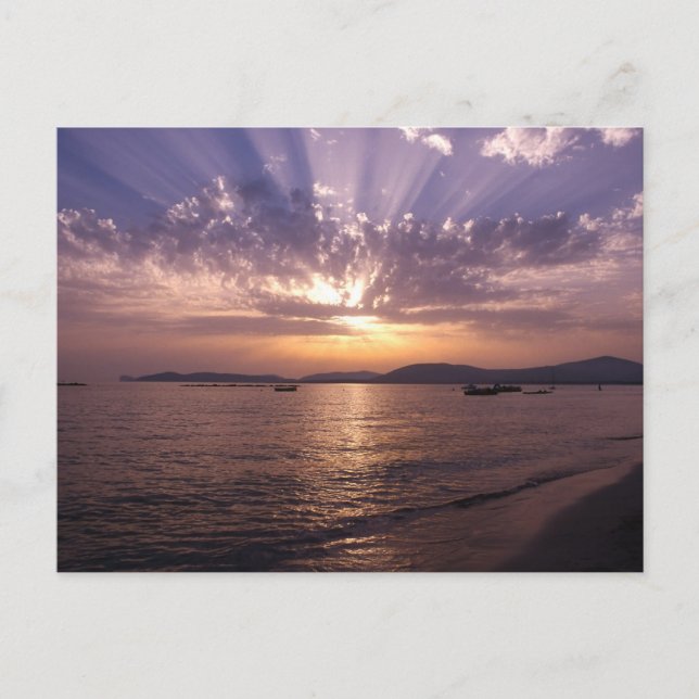 Balda Beach Sunset Postcard (Front)