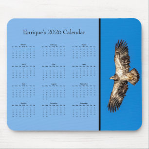 BaldEagle: Customize full year 2026 calendar Mouse Pad