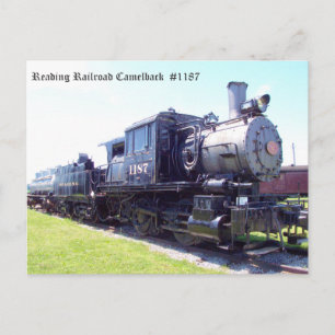 Baldwin Built Reading Railroad Camelback #1187 Postcard