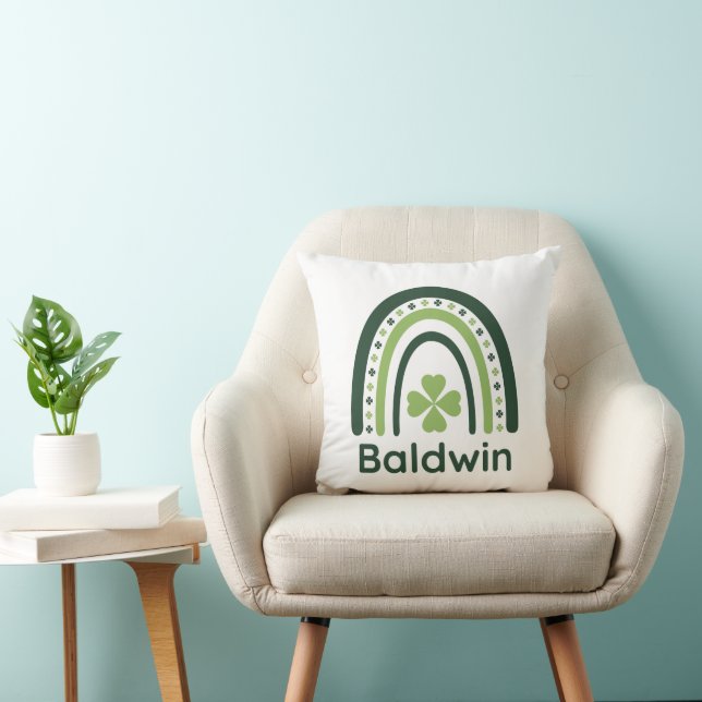 Baldwin Clover Boho Rainbow Throw Pillow (Chair)