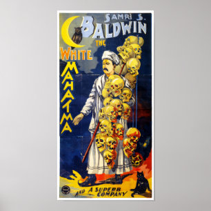 Baldwin Le Poster vintage Blanc Du Mahatma