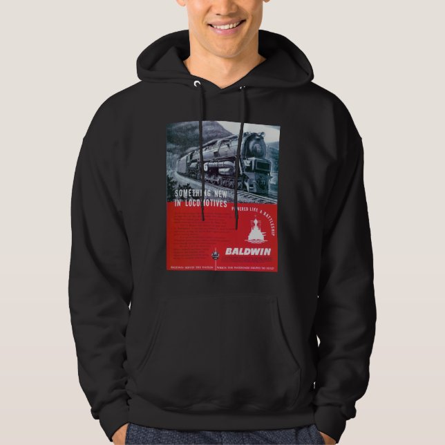 Baldwin Locomotive S-2 PRR Steam Turbine   Hoodie (Front)