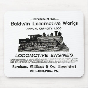 Baldwin Locomotive Works 1895    Mouse Pad