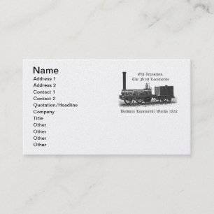 Baldwin Locomotive Works, Old Ironsides 1832 Business Card
