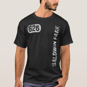 Baldwin Park California 626 Area Code Vintage Retr T-Shirt