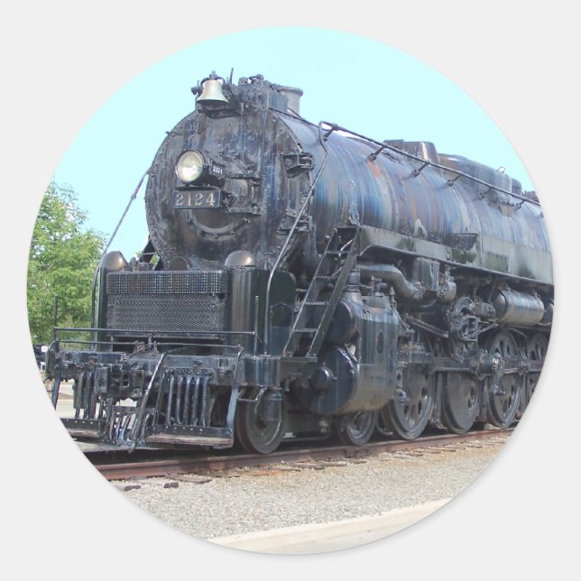 Baldwin- Reading Railroad Locomotive 2124 Classic Round Sticker (Front)