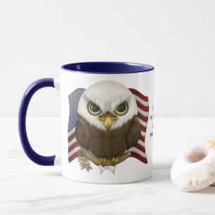 Baldwin The Cute Bald Eagle Personalized Mug