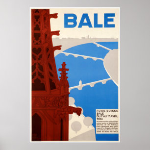 Bâle, avril 1934, affiche de l'Au 17 du suisse du