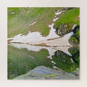 Balea Lake Alpine Landscape - Wild Nature Romania Jigsaw Puzzle