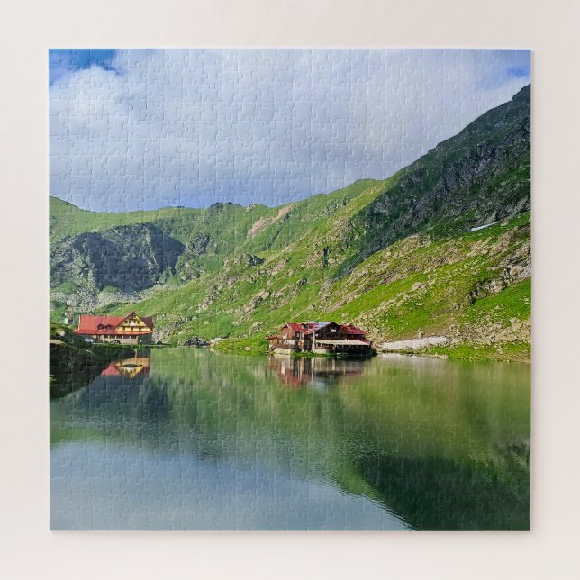 Balea Lake Reflection – Carpathian Alpine Print Jigsaw Puzzle (Vertical)