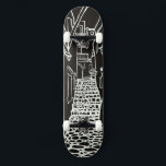 Balearic Islands Line Art Skate Deck<br><div class="desc">A beautifully detailed line drawing inspired by the narrow,  sun‑washed streets of Menorca. This artistic skateboard deck captures the charm of Mediterranean alleyways with a clean,  minimalist style. Ideal for travelers,  art lovers,  and anyone who adores the Balearic Islands.</div>