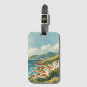 Balearic Islands Vintage French Riviera Travel Luggage Tag