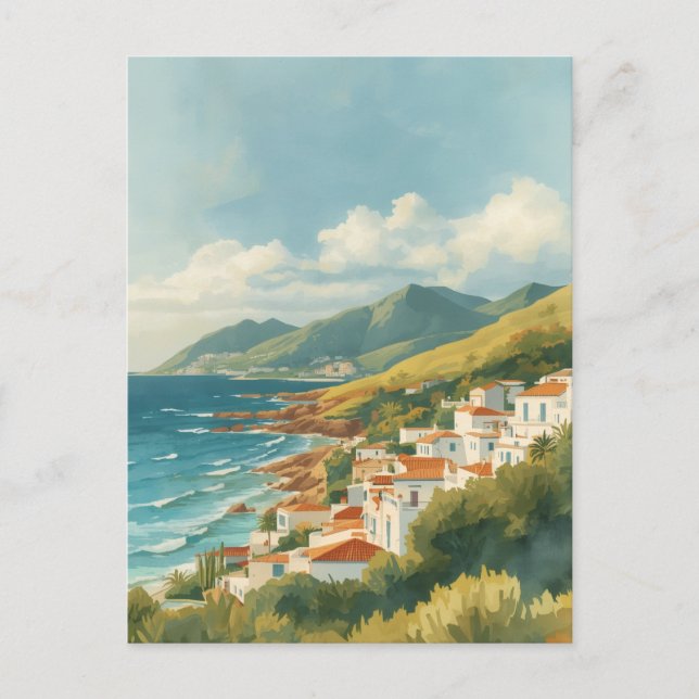 Balearic Islands Vintage French Riviera Travel Postcard (Front)