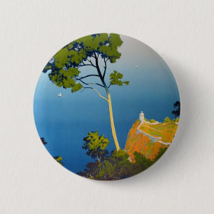 Balearic Islands Vintage French Travel 2 Inch Round Button