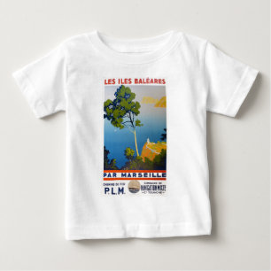 Balearic Islands Vintage French Travel Baby T-Shirt