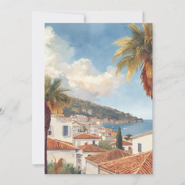 Balearic Islands Vintage French Travel Holiday Card (Front)