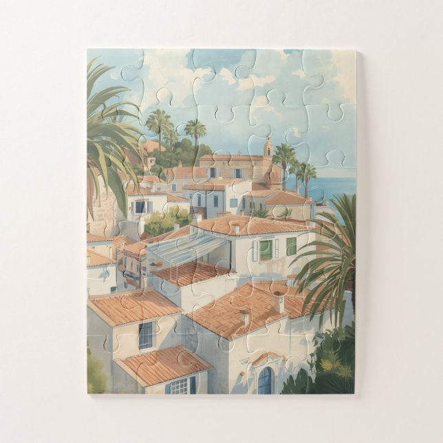 Balearic Islands Vintage French Travel Jigsaw Puzzle (Vertical)