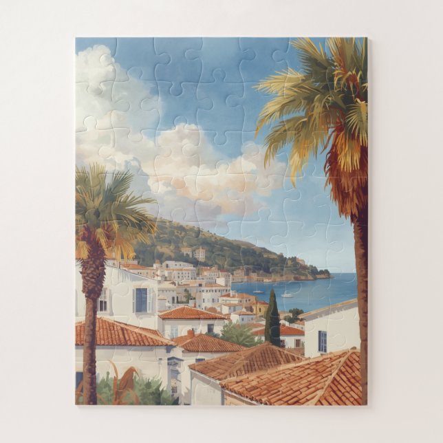 Balearic Islands Vintage French Travel Jigsaw Puzzle (Vertical)