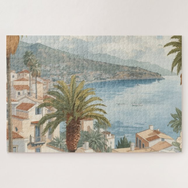 Balearic Islands Vintage French Travel Jigsaw Puzzle (Horizontal)