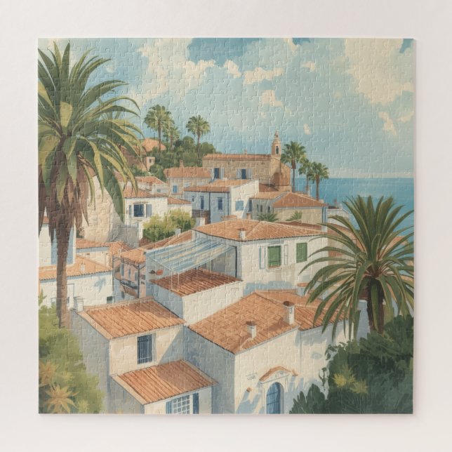 Balearic Islands Vintage French Travel Jigsaw Puzzle (Vertical)